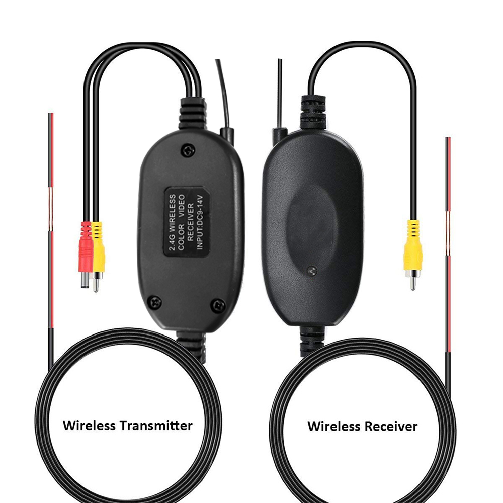 Podofo 2.4 Ghz Wireless Rear View Camera RCA Video Transmitter/Receiver for Car Rearview Monitor wireless Car Rearview Monitor