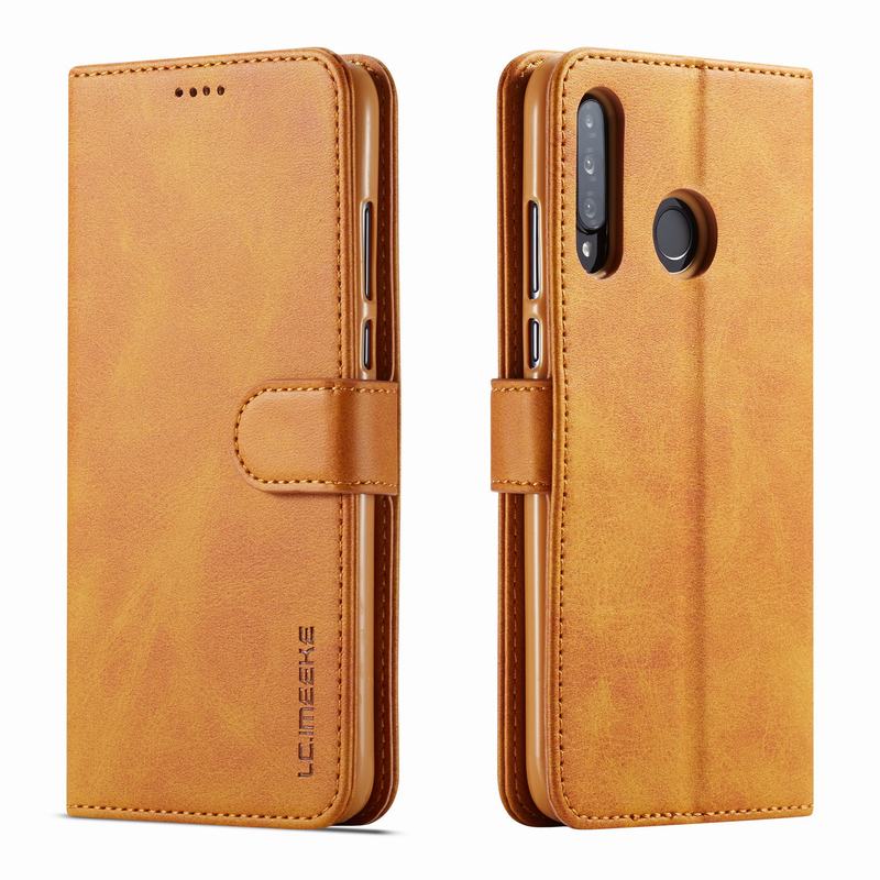 Wallet Case For Huawei P30 Pro Cover Case Huawei P30 Lite Leather Flip Luxury Vintage Wallet Book Full Cover P30Lite P30Pro Etui: For Huawei P30 / Light Brown Case