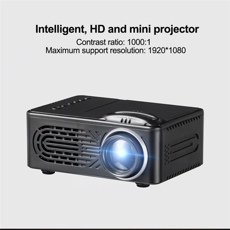 Upgrade Smart Mini Projector Full HD 1080P Ingebouwde Batterij Home Theater Projector Accessoires met Ingebouwde Luidspreker 3.5mm