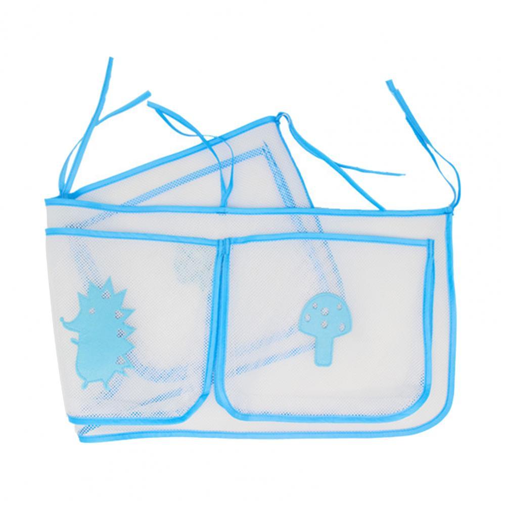 Starke zuletzt-Lagerbier dauerhaft Kindergarten Dekoration Krippe Hängen Tasche Nylon Krippe Organizer mit Gurt für Baby-feuchttücher: Blau