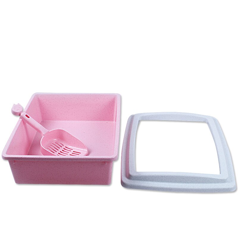 Litière pour chat chat chat toilette pour chat Semi-fermé litière pour chat Pot chat merde Pot chat fournitures de toilette envoyer chat litière pelle
