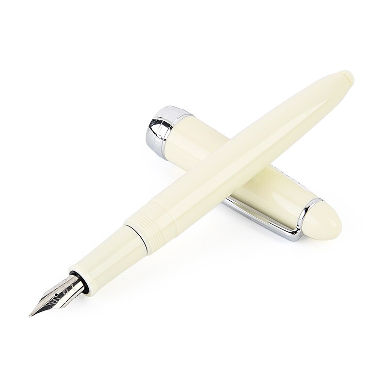 Jinhao 992 stylo plume en plastique Irautita spirale ronde transparente école étudiant bureau papeterie stylos à encre de: Ivory