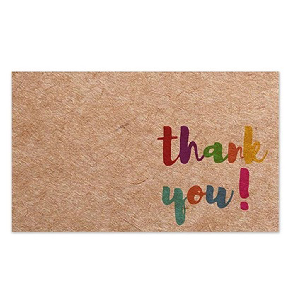 Gracias por apoyar mi tarjeta de visita pequeña, tarjeta de felicitación de agradecimiento, color blanco, 9x5,4 cm, tienda de vendedores, 10-30 piezas: Papel espuma / Lavanda