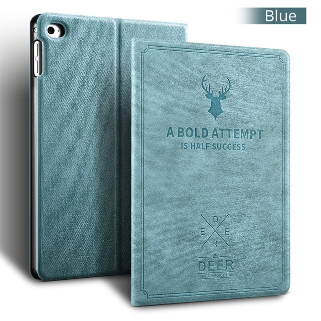 Case for iPad Mini 5 Magnetic Flip Stand Protective Shell Smart Cover PU Leather Case for iPad Mini 4 Mini 5 7.9 inch Funda: Blue