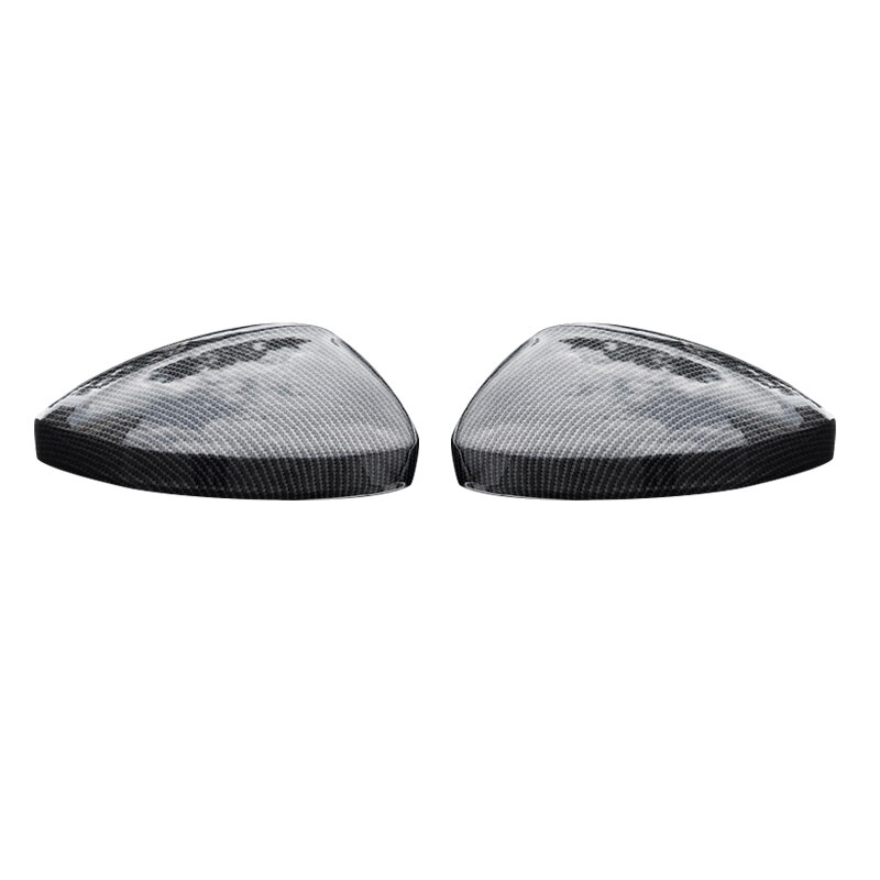 Auto Side Rearview Mirror Cover Wing Mirror Shell Cap Housing For VW Tiguan: Carbon fiber pattern