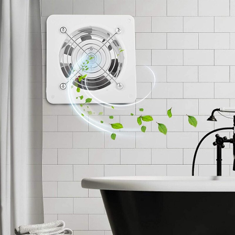 Bathroom Exhaust Fan 80 CFM - Super Quiet Wall Or Window Mount Vent Fan With O Ring, White