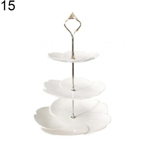2/3 våningar frukt tårtfat hållare stå hem festival födelsedagsfest afternoon tea porslin dessert förvaringsställ för grönsaker: 15