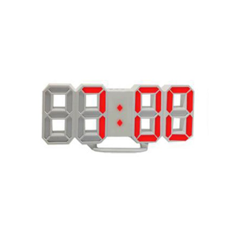 3d usb ledet digital ur udsætte soveværelse skrivebord alarm ure lysstyrke lysdæmper hængende vægur hjem: Rød