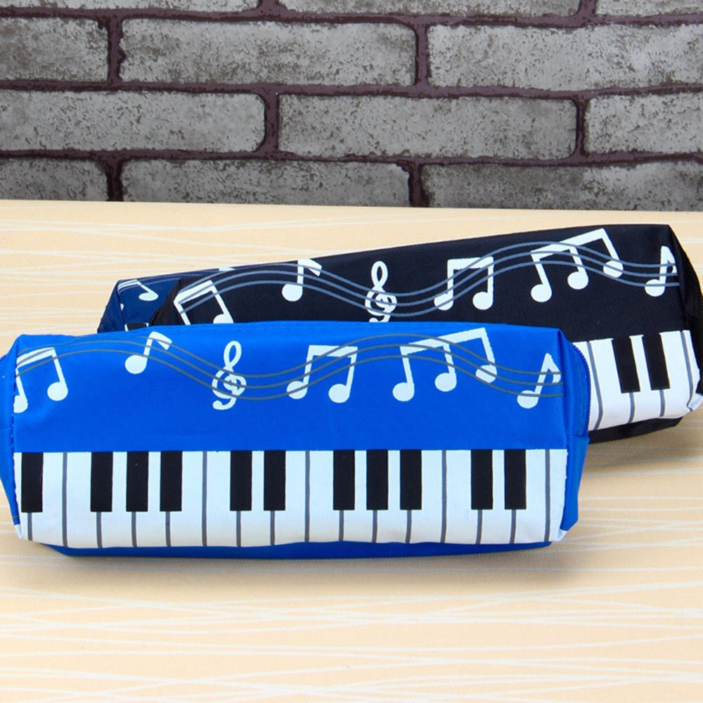 Music Notes Piano Keyboard Pencil Case Large Capacity Pencil Bags Stationery Office School Students Prizes