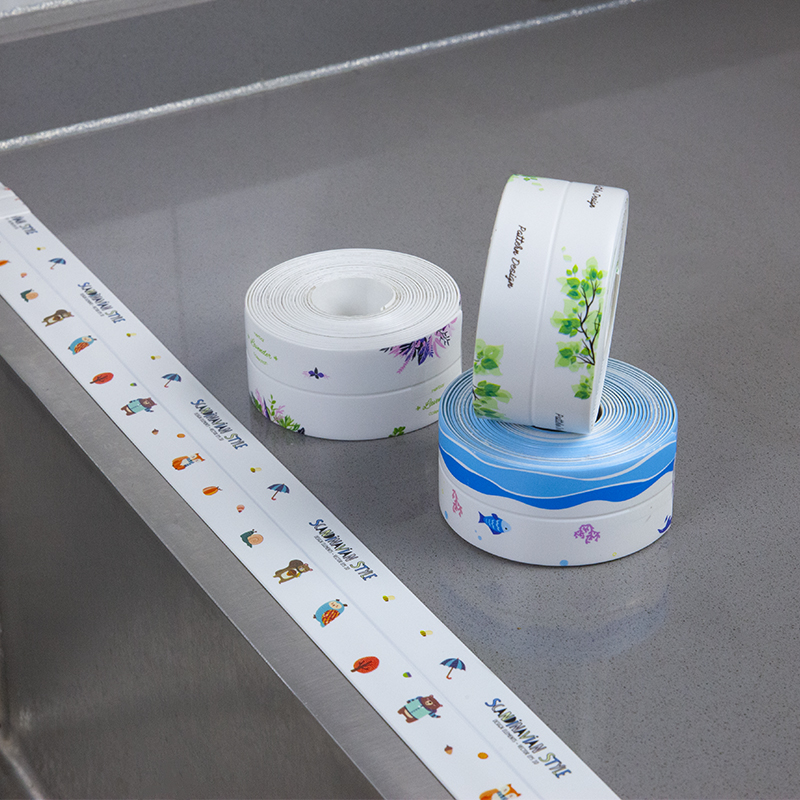 PVC Acrylic Fishes Stick Strip Corner Line Mildew Proof Sealant Tape for Kitchen Stove Sink Self Adhesive Waterproof