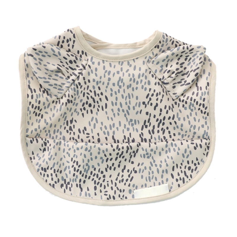 Zuigelingen Pu Leer Waterdicht Feeding Doek Baby Kwijlen Bib Burp Doek Met Pocket Tas Wasbaar Kinderen Tekening Schort: 7
