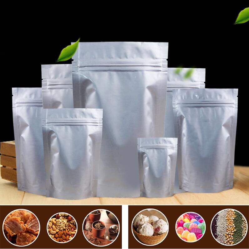 100pcs Smooth White Kraft Mylar Foil Sample Food Storage Bags – Perfect For Portioning, Small Batch Packing