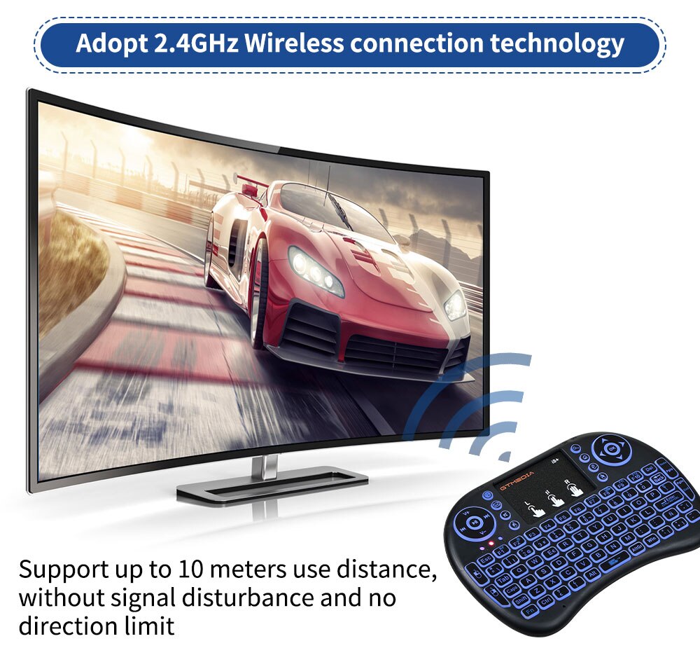 GTmedia Handheld i8 Mini Wireless Keyboard 2.4GHz Russian English Language Air Mouse With Touchpad for Laptop Android TV Box PC