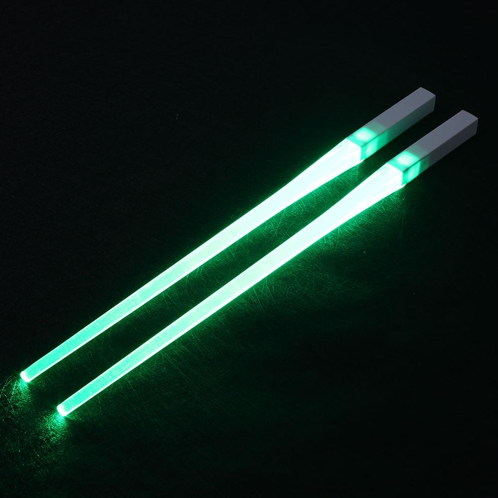 2 Teile/para LED Leucht Stäbchen Licht hoch Stäbchen LED Dauerhaft Leichte Küche Esszimmer Partei tragbar Sicher Geschirr: Grün