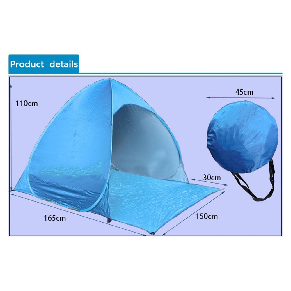 1 - 2 Person Strand Zelt Ultraleicht Klapp Zelt Pop Up Automatische Offenen Zelt Familie Tourist Fisch Camping Sonne Schatten zelt X109D