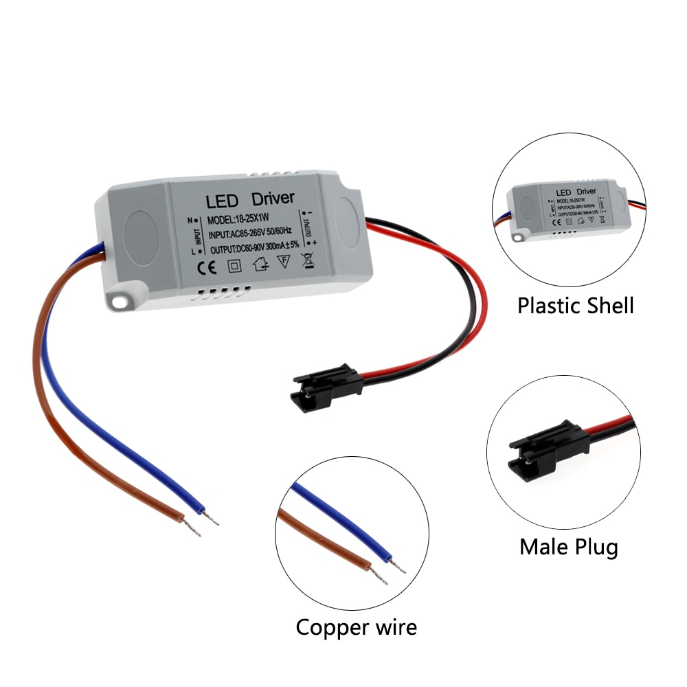 Led Constant Driver 300mA Verlichting Transformator 4-7W 8-12W 18-25W 25-36W 20W 30W Voeding Adapter Voor Downlight Plafondlamp