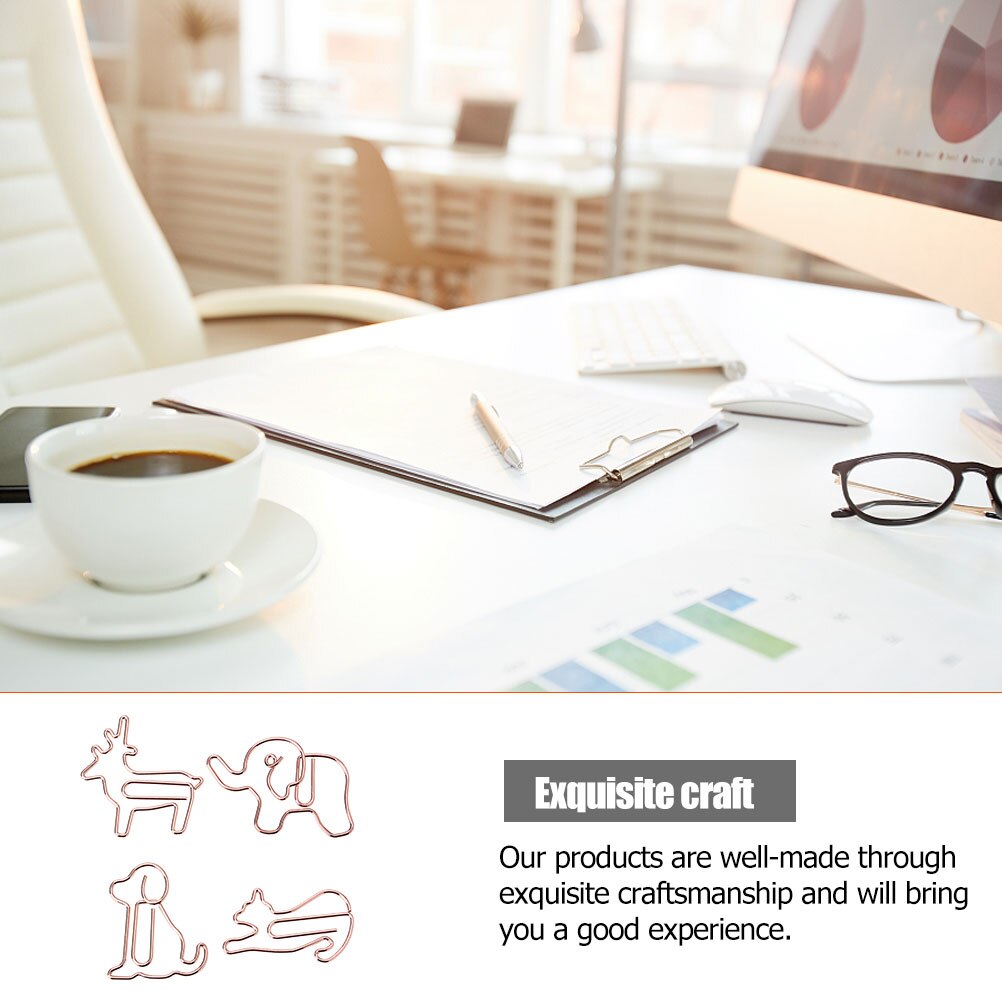 1 Set of Delicate Paper Clips Portable Animal Paperclips Household Elephant Paperclips