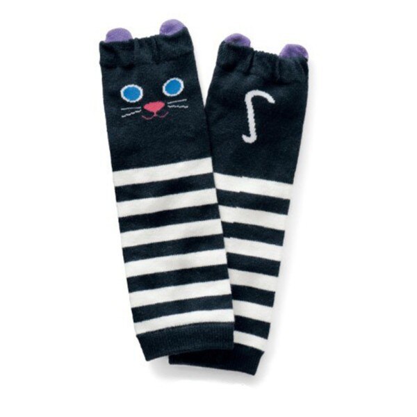 Cartoon Air Conditioning Baby Leg Warmers Baby Boys Girls Toddler knee-length Striped Leg Warmer Y13: Black