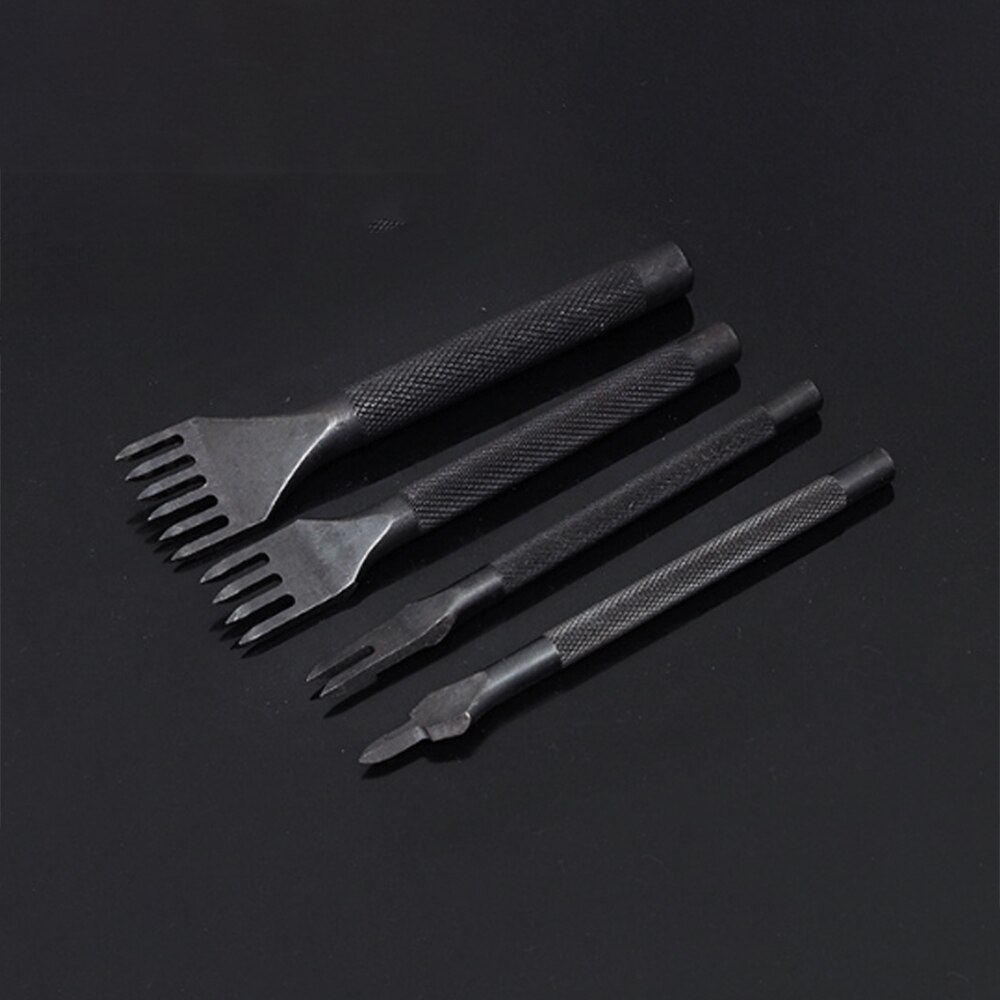 Leather Craft Tools Kit Hand Sewing Stitching Punch Carving Work Saddle Set Accessories DIY Tool 18pcs