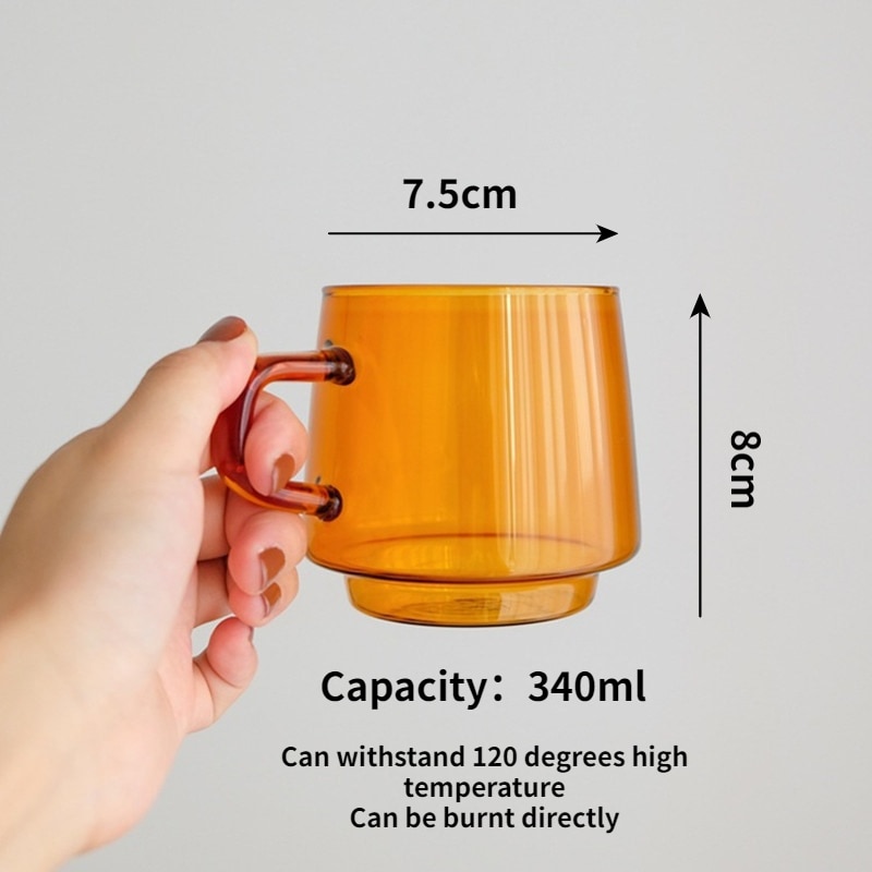 Cutelife ins nordisk kaffekopp latte farget glass årgang vann te melk glass kopp gjennomsiktig varmebestandig bryllup glass krus