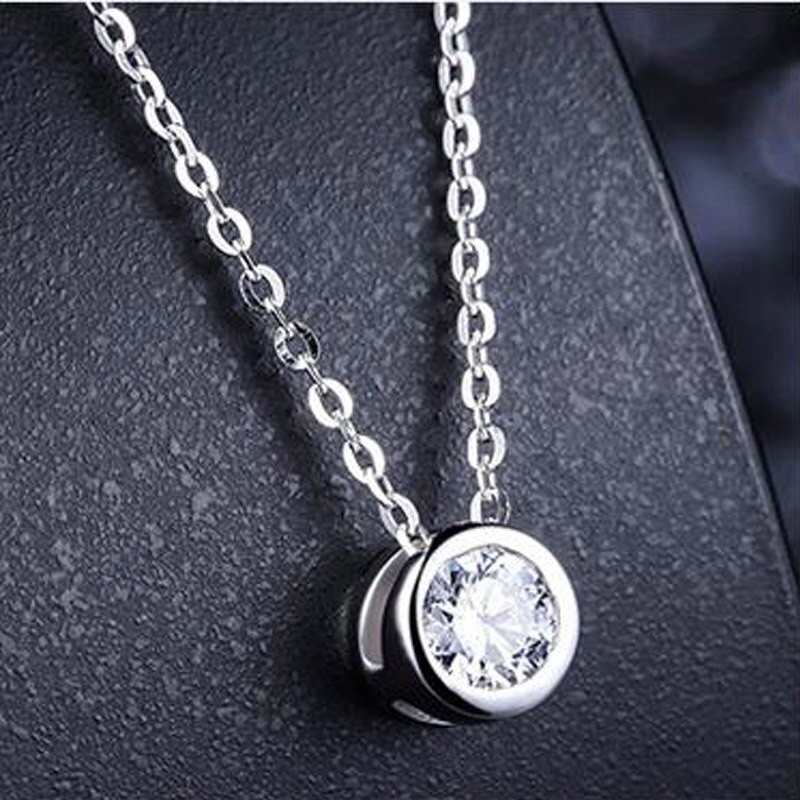 christmas 925 Sterling Silver Round Necklaces & Pendants with Chain for Women jewelry x3307S