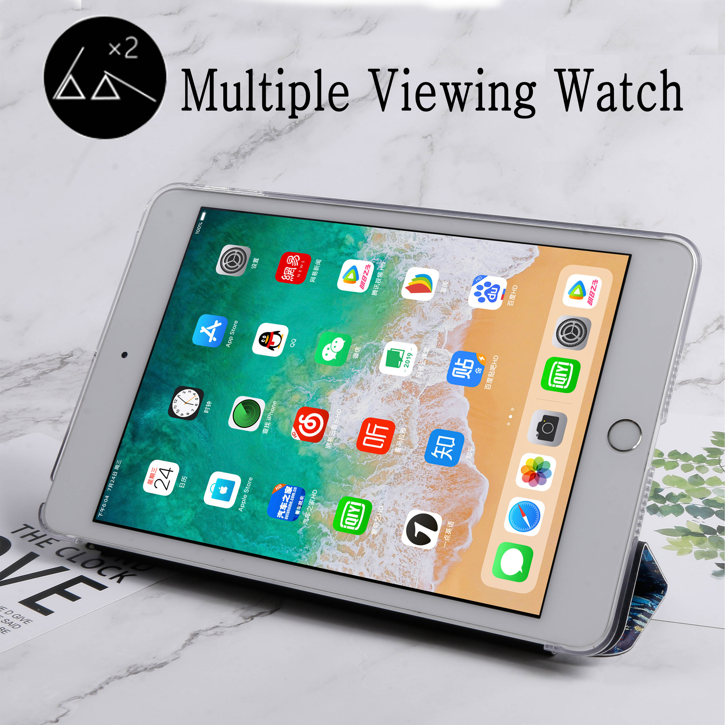 Dla ipad mini 5 4 3 2 1 etui malowane skórzane etui na tablet Mini5 Mini4 mini 1 2 3 powłoka ochronna odwróć stań Smart Cover