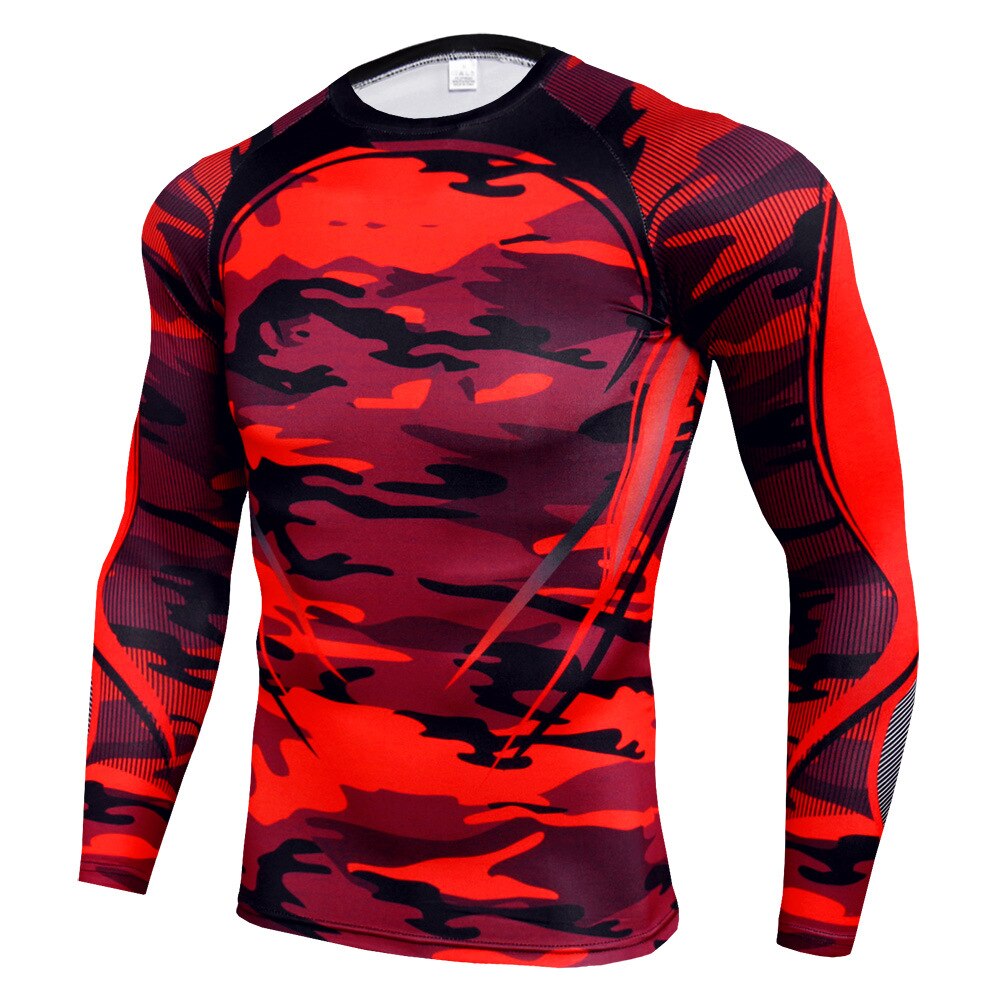 Mens Sport Running Set Compressie T-shirt + Broek Strakke Lange Mouwen Fitness Rashguard Mma Training Kleding Gym Yoga suits