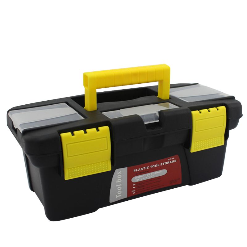 Groot Formaat Draagbare Plastic Hardware Toolbox Huishoudelijke Multifunctionele Onderhoud Toolbox Auto Opbergdoos Anti-Val Box Tool Case