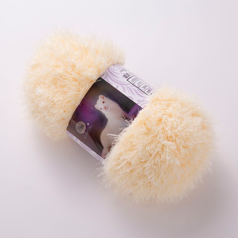 400g/ parti imiteret pels minkgarn langt hår mohair plysgarn til håndstrik uld hækling ekstra blød gør-det-selv kashmir tørklædetråd baby: 4
