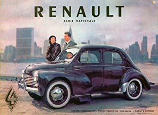 Metal Tin Sign Renault 4cv Salon De Automobile Pub Home Vintage Retro Poster Cafe: Red / 40x30cm