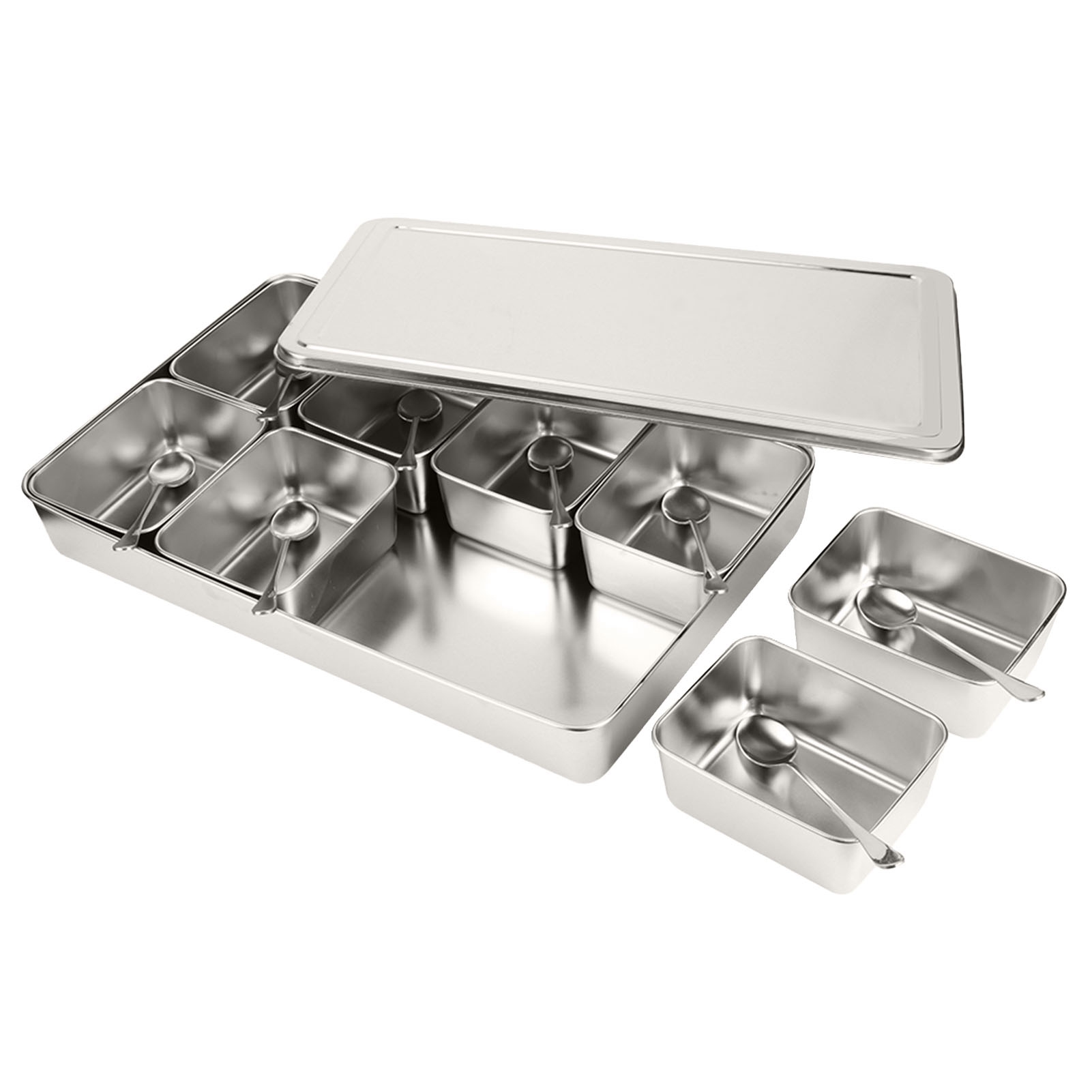 8 gitre aluminiumslegering krydderiboks til opbevaring af krydderier krydderikrukke køkkenredskaber krydderiboks køkkentilbehør