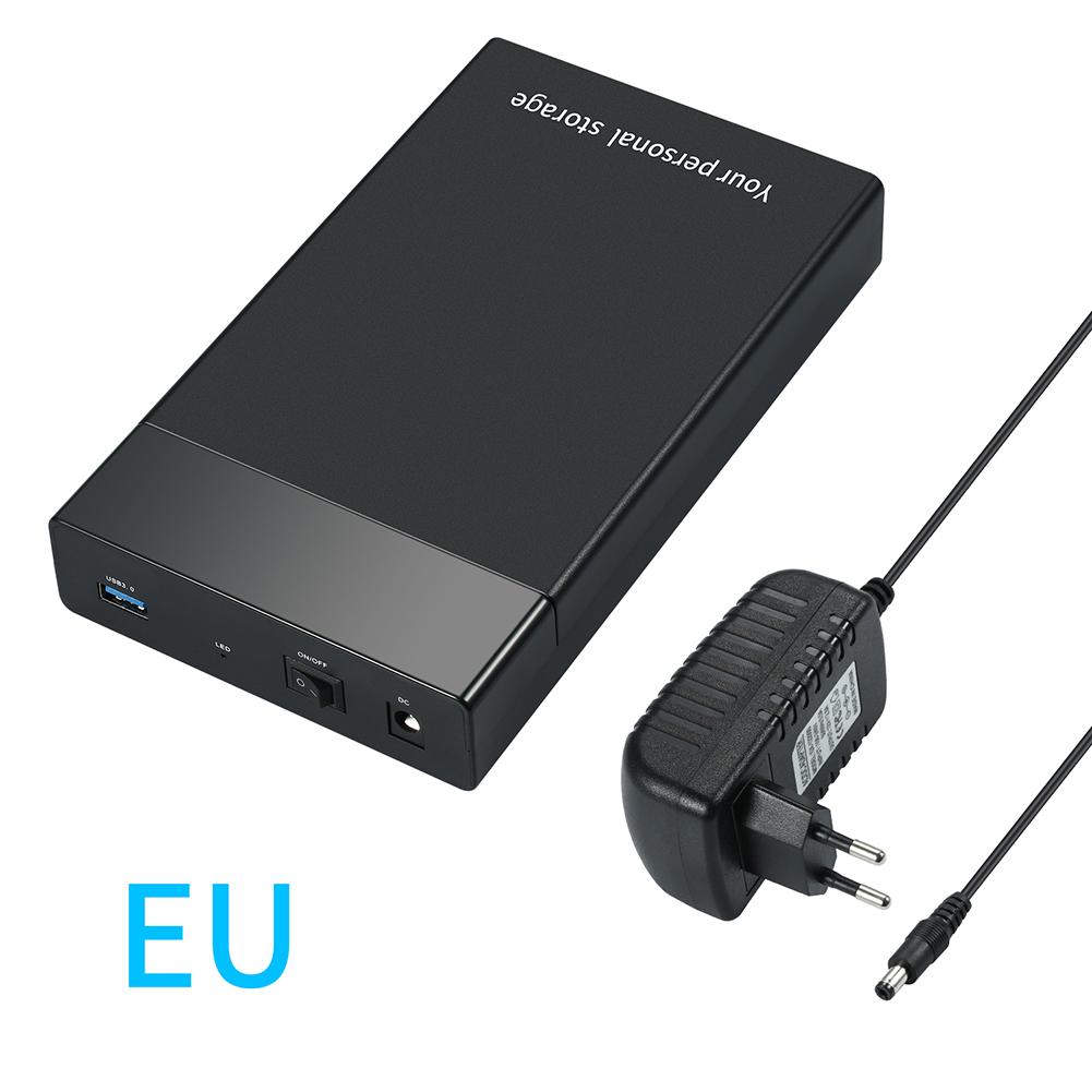 2.5 Inches 3.5 Inches SATA HDD Hard Drive Enclosure USB3.0 HDD Case Super Speed With UASP Support 10TB Drives: EU