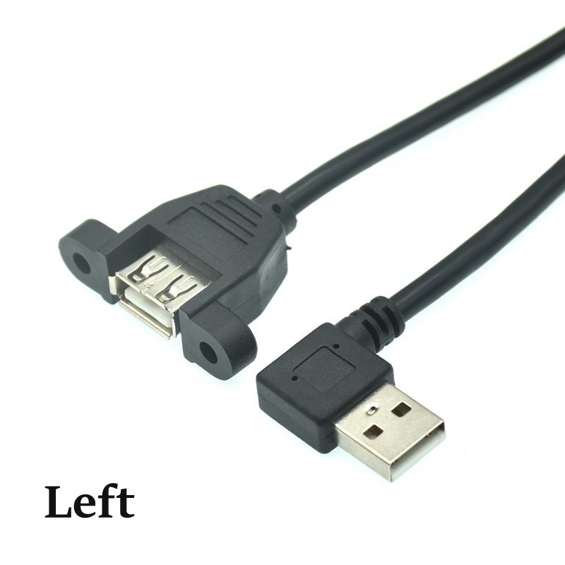 90 grad hoch & Nieder & Verknüpfungen & Rechts Abgewinkelt USB 2,0 A Stecker auf Buchse Verlängerung Kabel Mit Tafel montieren See 25cm 50cm: Blau / 0,8 MT