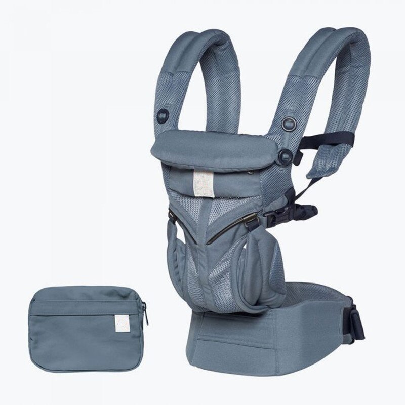 Ergonomische Draagzak 360 Omni Biologisch Katoen Vier Positie 360 Baby Carrier Ademende Koele Lucht Baby Carrier Rugzak: omni cool air blue 1
