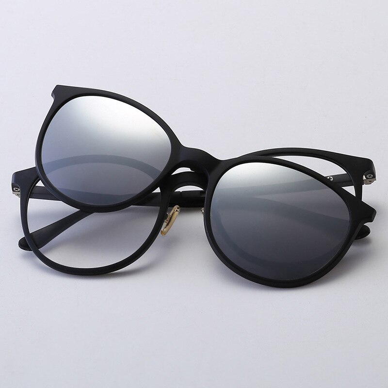 Gafas de sol polarizadas 2 en 1 para hombre y mujer, montura de gafas graduadas, con Clip magnético, para miopía,: 3