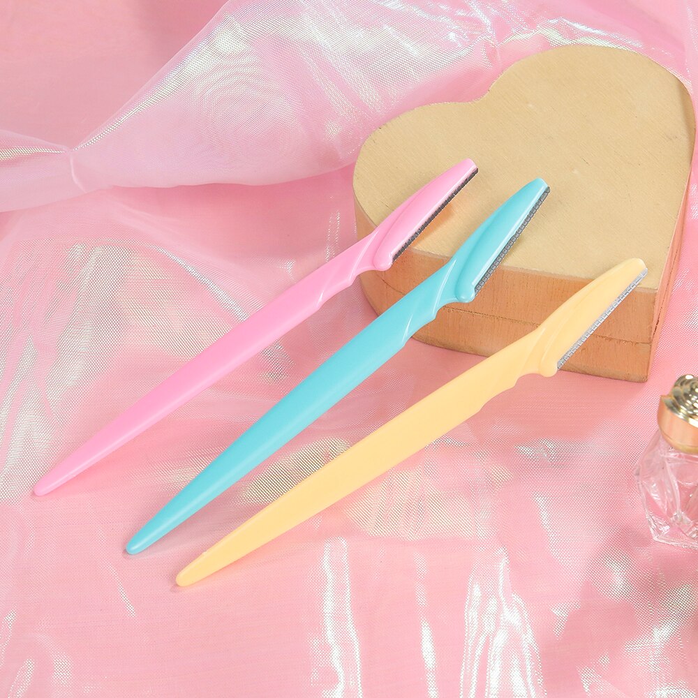 10pcs Eyebrow Trimmer Shaver Razor Eyebrow Shaping Tools Useful Facial Hair Remover Blades Cutter Makeup Shaver Makeup Tools