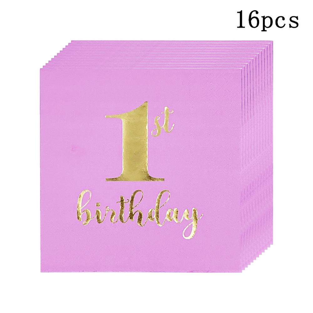 One Year Disposable Tableware 1st Birthday Banner Kids Happy Birthday Banner 1 One Year First Birthday Boy Baby Shower