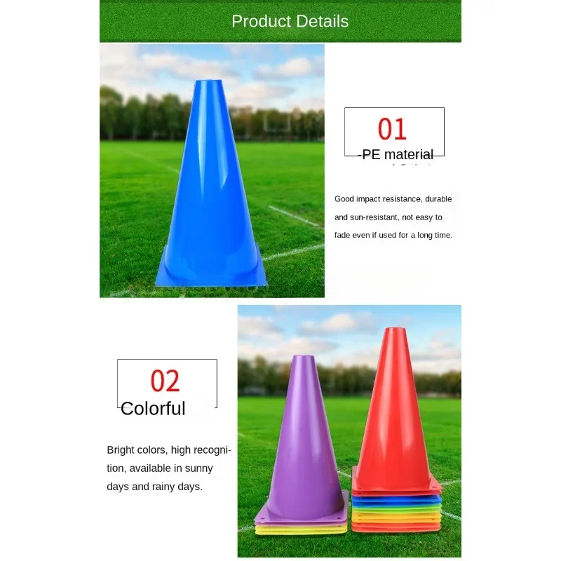 23cm merkkiä ämpäri paksu jalkapallotie tasainen harjoituskartio rulla paalu jalkapallo jalkatyö harjoittelu este merkintä kuppi este merkki