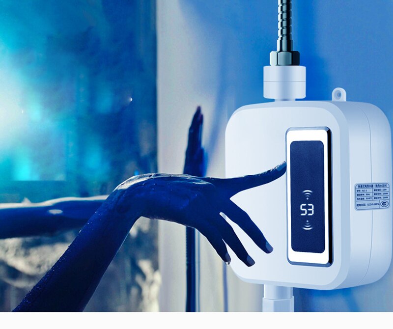 Elektryczna grzałka robić wody bezzbiornikowa bateria kuchenna z kranu mini natychmiastowy prysznic ogrzewanie ciepłej wody wyświetlacz LCD o stałej temperaturze