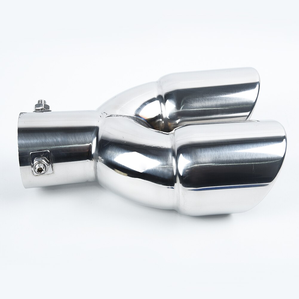 Round inclined tip Exhaust Pipe End Tail Exterior Replacement Universal