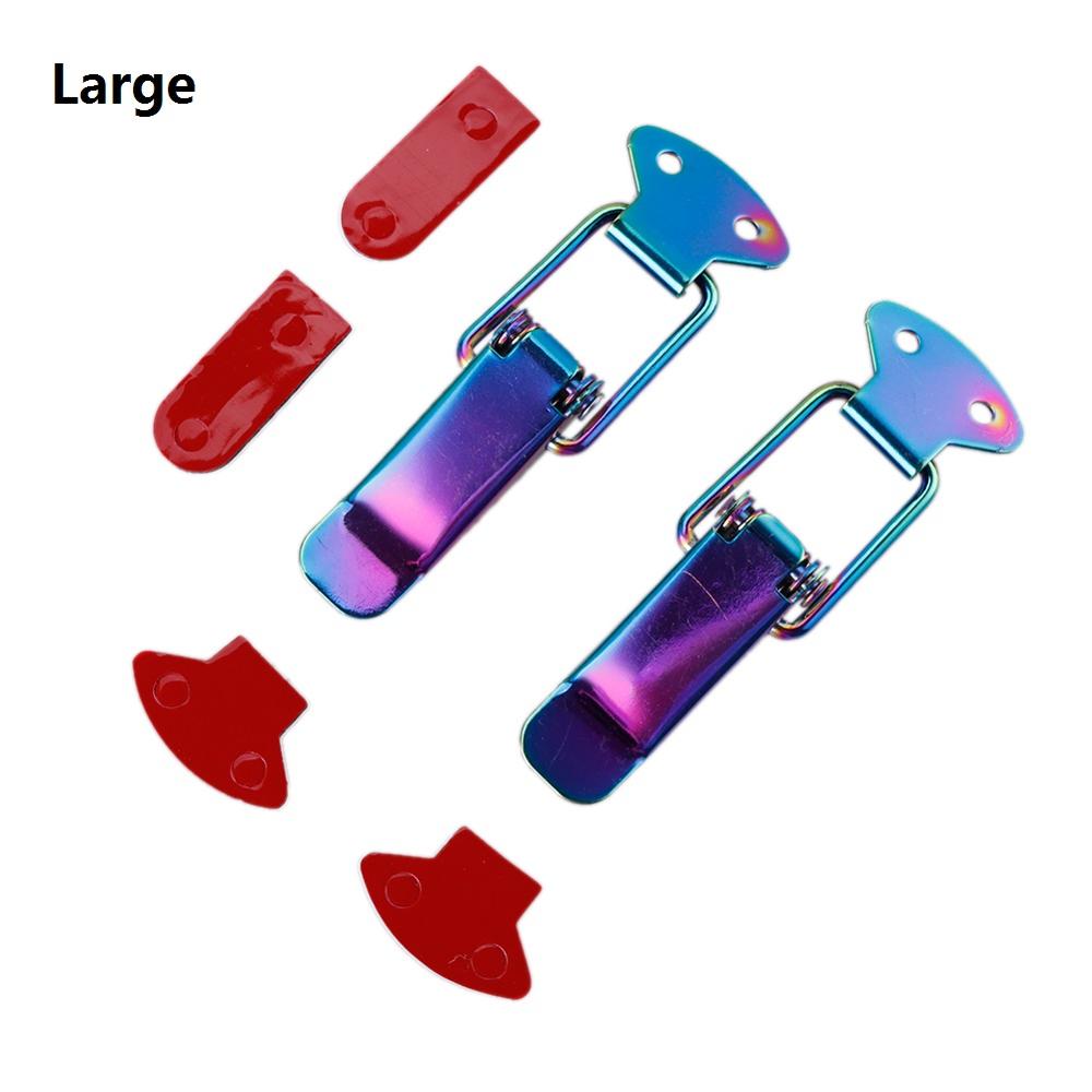 2Pcs Colorful Bumper Security Hook Lock Clip Kit Clip Hasp For Racing Car Truck Hood Quick Release Fasteners: Large