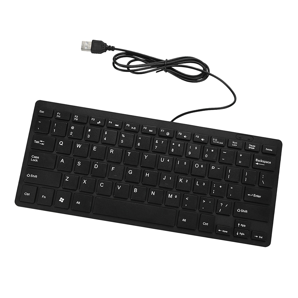 Przewodowa Mini klawiatura usb 78 klawiatura wyciszania klawiszy Multimedia na pulpit laptopa