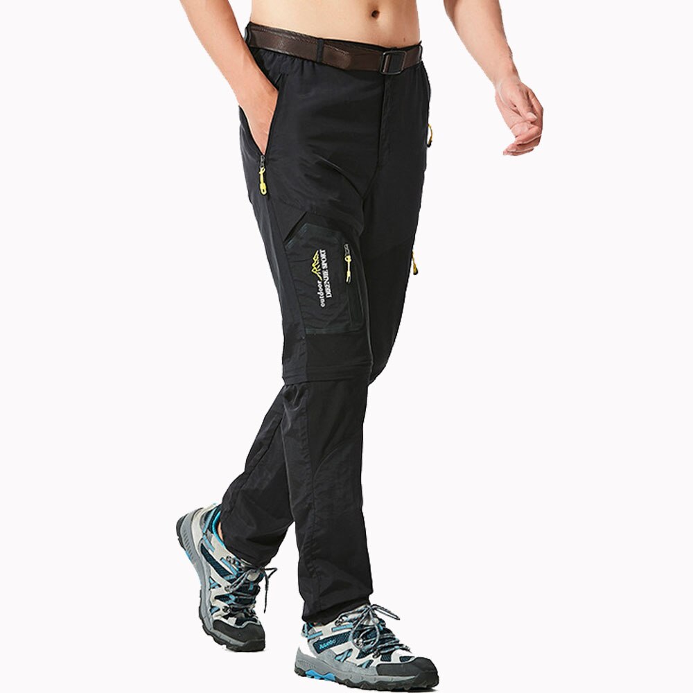 Detachable Hiking Pants Men Waterproof Cargo Pants 5XL Winter Outdoor Trekking Fishing Camping Quick Dry Long Trouser Waist Belt