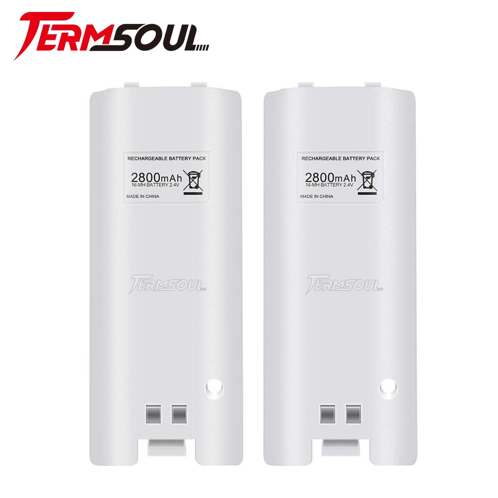 Termsoul Batterij Pack voor Wii LU08 2 stks 2800 mah Hoge Capaciteit Oplaadbare Batterijen Pack voor Nintendo Wii Remote Controller