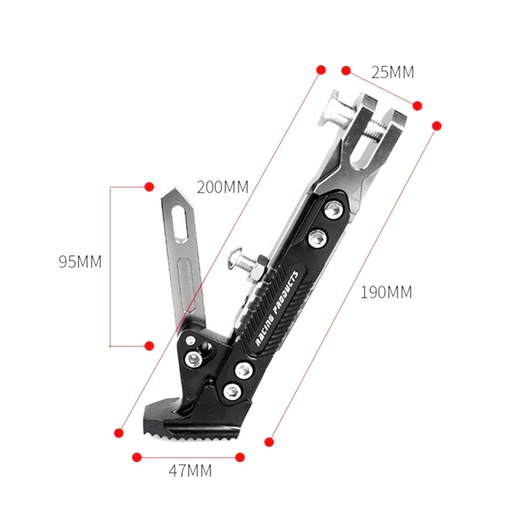 Pata de cabra ajustable para motocicleta eléctrica, soporte lateral para estacionamiento, 1 Uds.