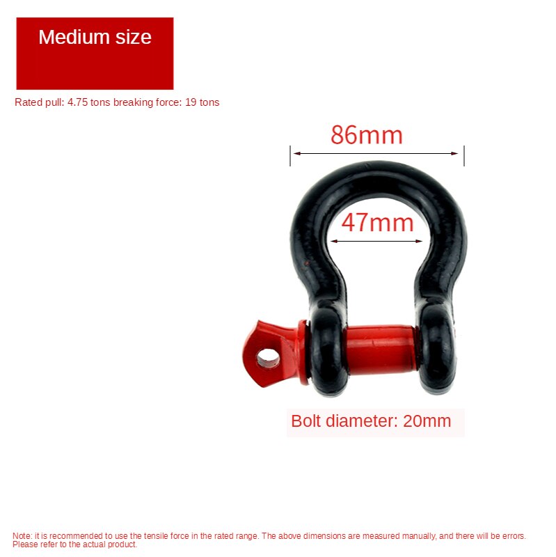 Car trailer rope u-shaped hook high strength trailer hook self-driving off-road trailer with shackle traction hook supplies: B