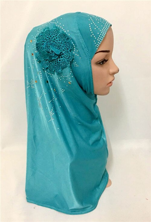 Islamilainen naisten huivi päähineet muslimi hijab sisäkorkki huivi huivi ramadan arab amira huivi koko kansi turbaani hijab: 03 vihreää