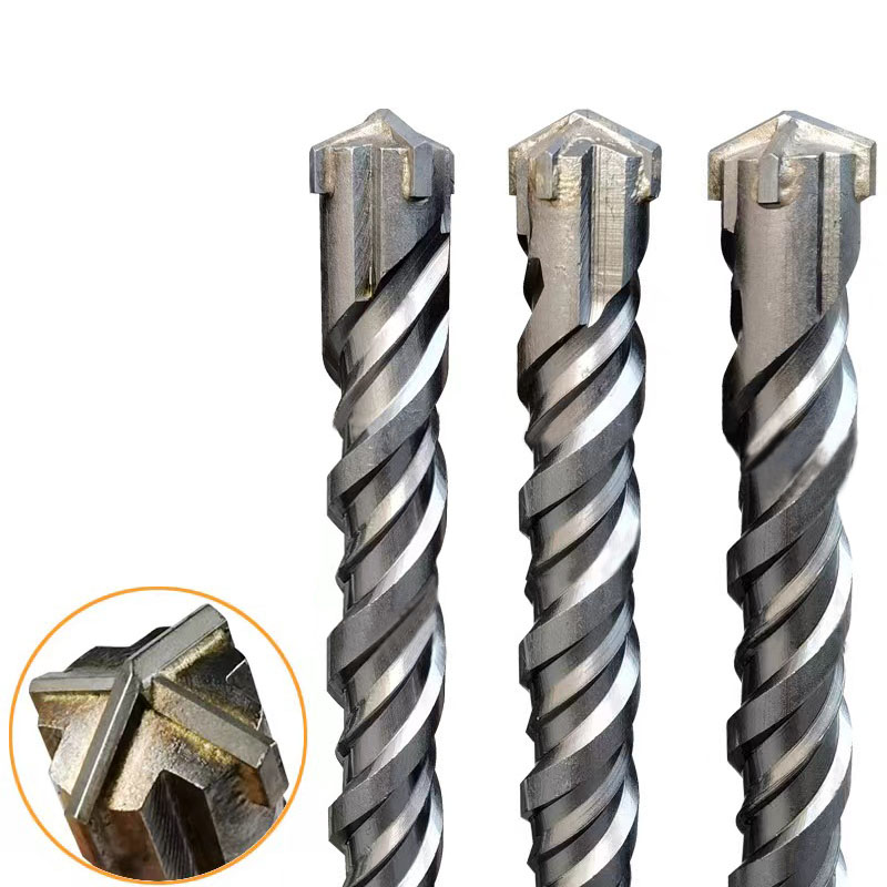 Broca para hormigón de 8-32mm, 350mm de longitud, ranura cruzada SDS Plus, martillo para mampostería, broca de impacto para perforar agujeros en paredes y piedras