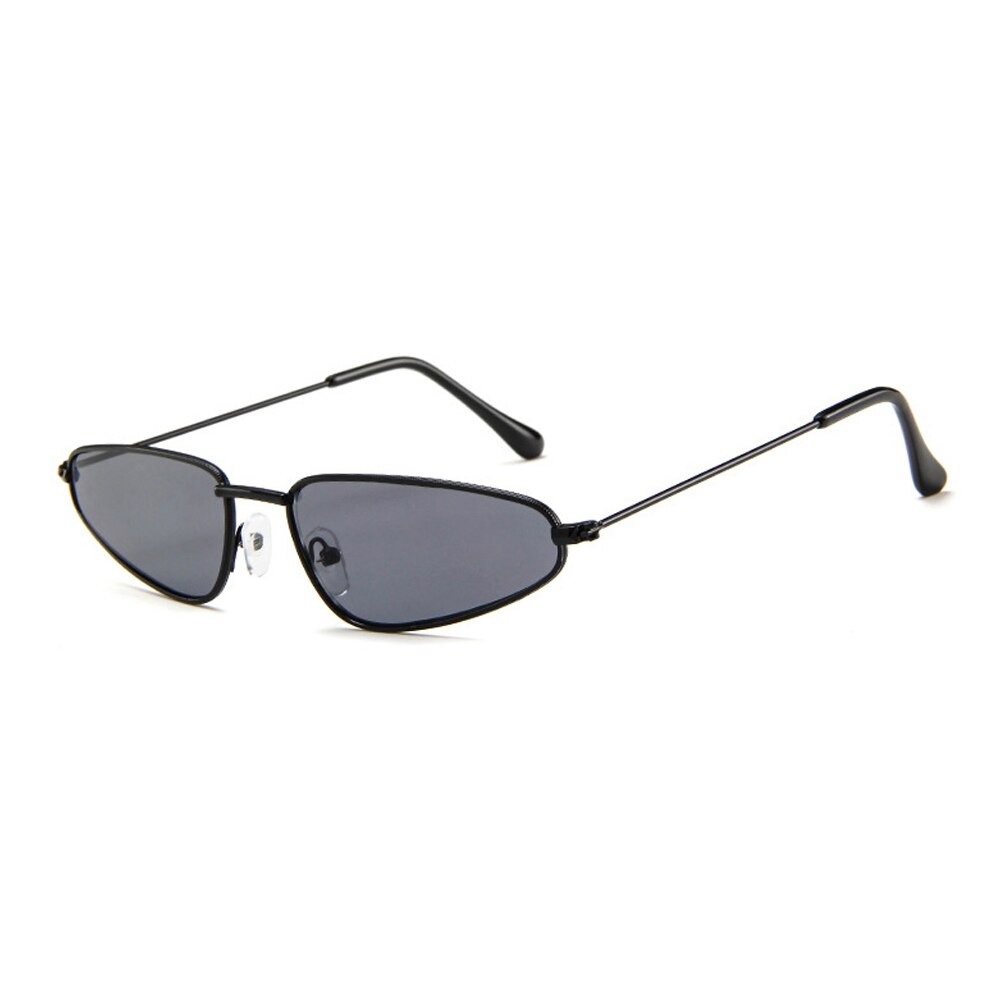 Vintage Ovale Dames Luxe Zonnebril Fashion Shades UV400 Heren Metalen Punk Zonnebril, Gun grijs, één maat