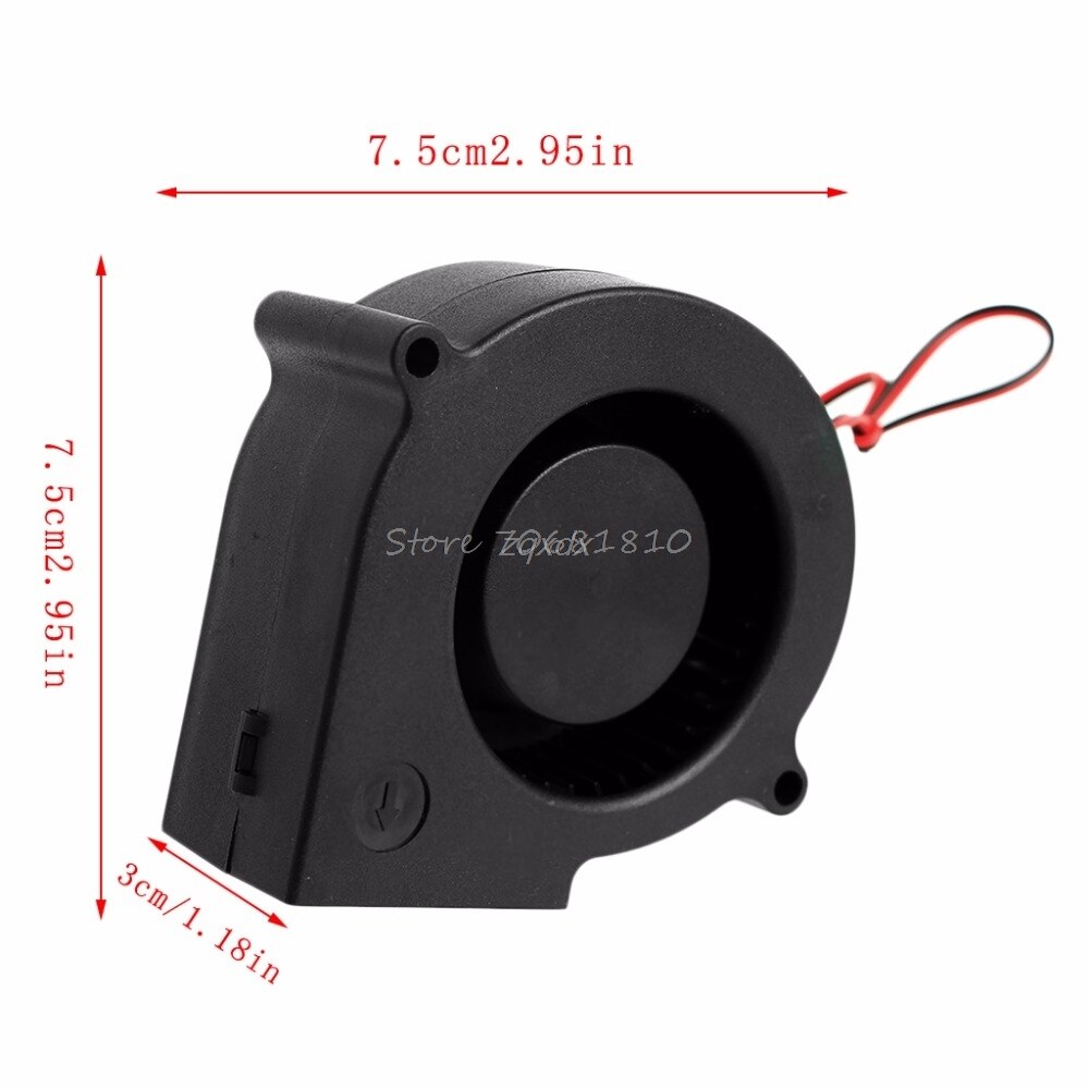 75mmx30mm DC 12V 0.24A 2-Pin Computer PC Sleeve-Bearing Blower Cooling Fan 7530 Whosale&amp